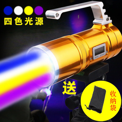 light source Fishing Lights Night fishing lights Blue light Strong light Dual light source charge Zoom Night fishing lights Manufactor Direct selling wholesale