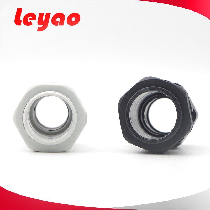 电缆防水接投头IP68塑料接头电缆固定头PG9德制防水盒接头