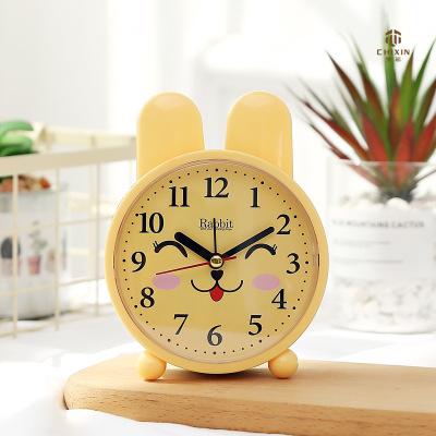 Korean Edition Cartoon lovely multi-function originality fashion children student bedroom Bedside desktop Mute number Small alarm clock