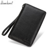 Card holder with zipper, capacious wallet, genuine leather, factory direct supply