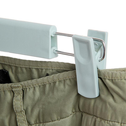 B210 household plastic strong trouser clip telescopic adult trousers hanger clip plain multifunctional trouser rack