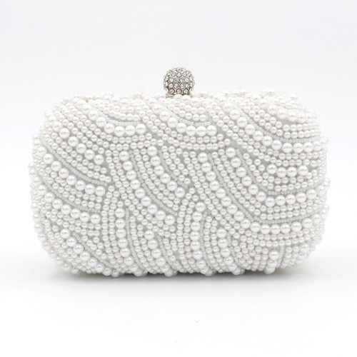 Pearl Dinner Bag quality pearl embroidery Bag Handmade lady hand bag celebrity evening bag