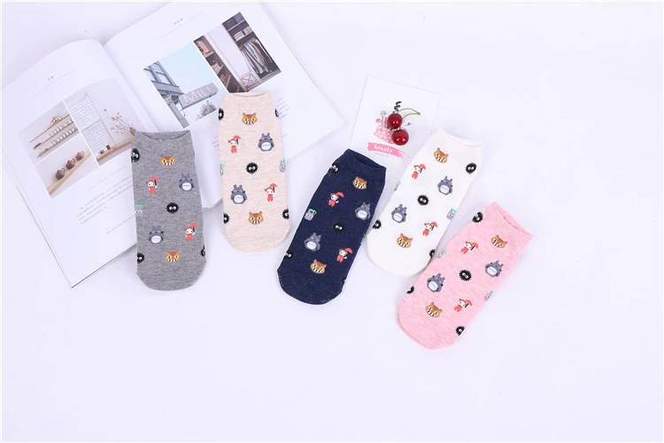 Invisible cotton cartoon socks for kids, cute low‑cut no‑show, one size (elementary school)