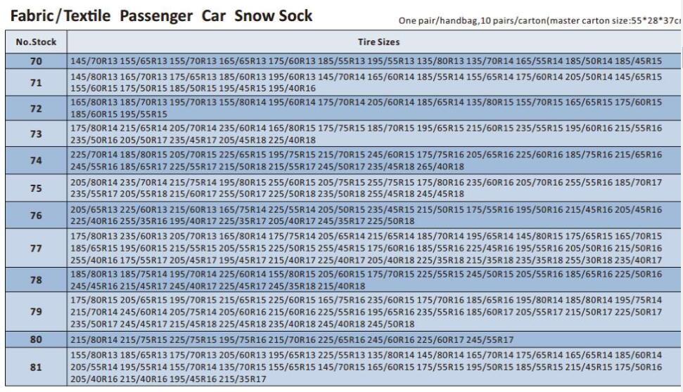 car snow sock