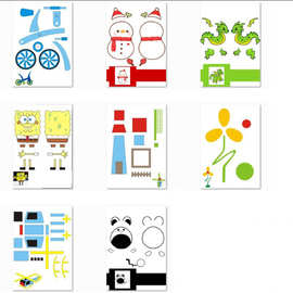 批发3D打印笔纸膜40种彩色图片加一张高温透明临摹版3d打印笔画册