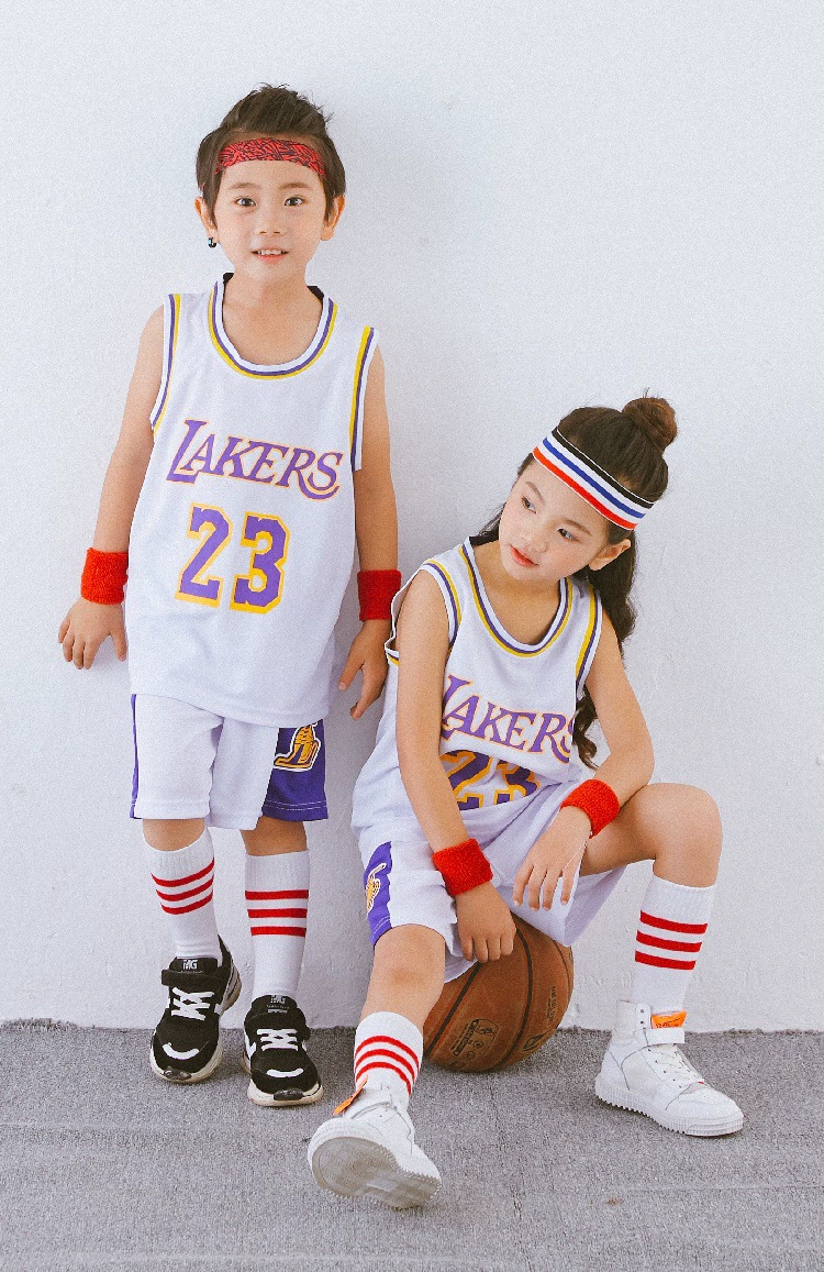Новая детская версия Lakers города No. 23 одежда для баскетбола детская одежда Jerseys James BB производительность мяча одежда