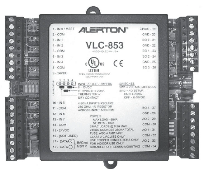Американский контроллер Aden DDC VLC-853