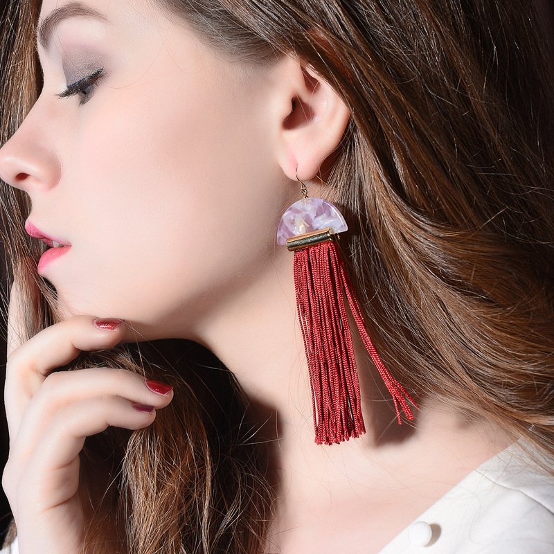Alloy Fashion Tassel earring(Photo Color) NHQD5121-Photo Color