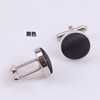 Pure -colored business men's cufflinks metal color weaving pure color cloth buckle buckle round cufflink cufflink