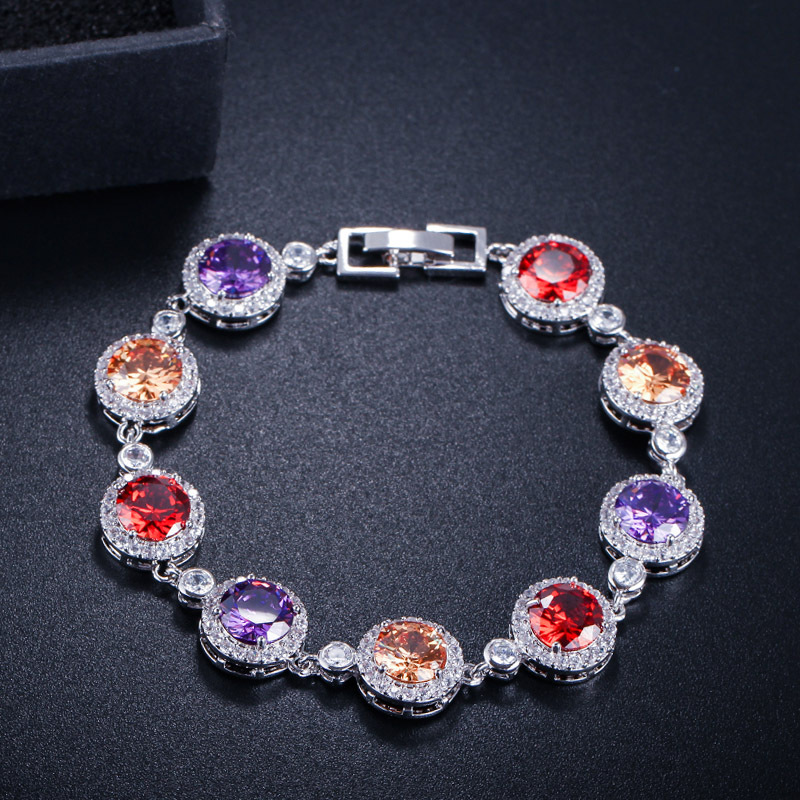 Title 8, Bracelet rond concentrique tendance en zircon p...