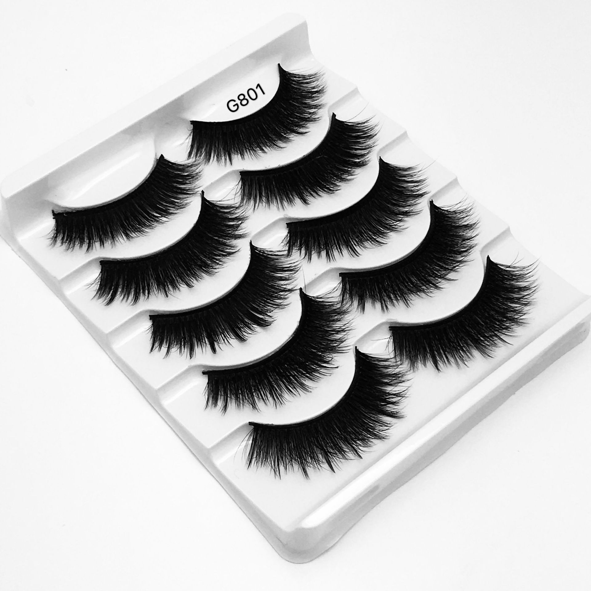 Fashion Mink Hair 5 Pairs Thick Natural Nude Makeup False Eyelashes display picture 8