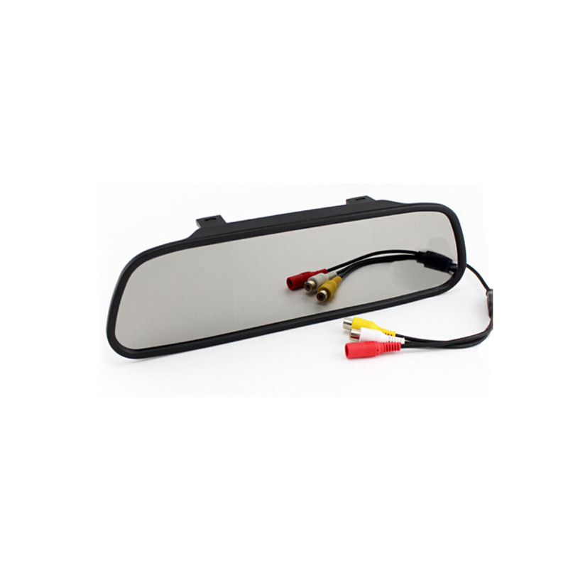 Car-Mounted 4.3inch Rearview Mirror Ccd Reversing Display 12-Volt Vehicle Lcd Screen Image Camera High-Definition Display