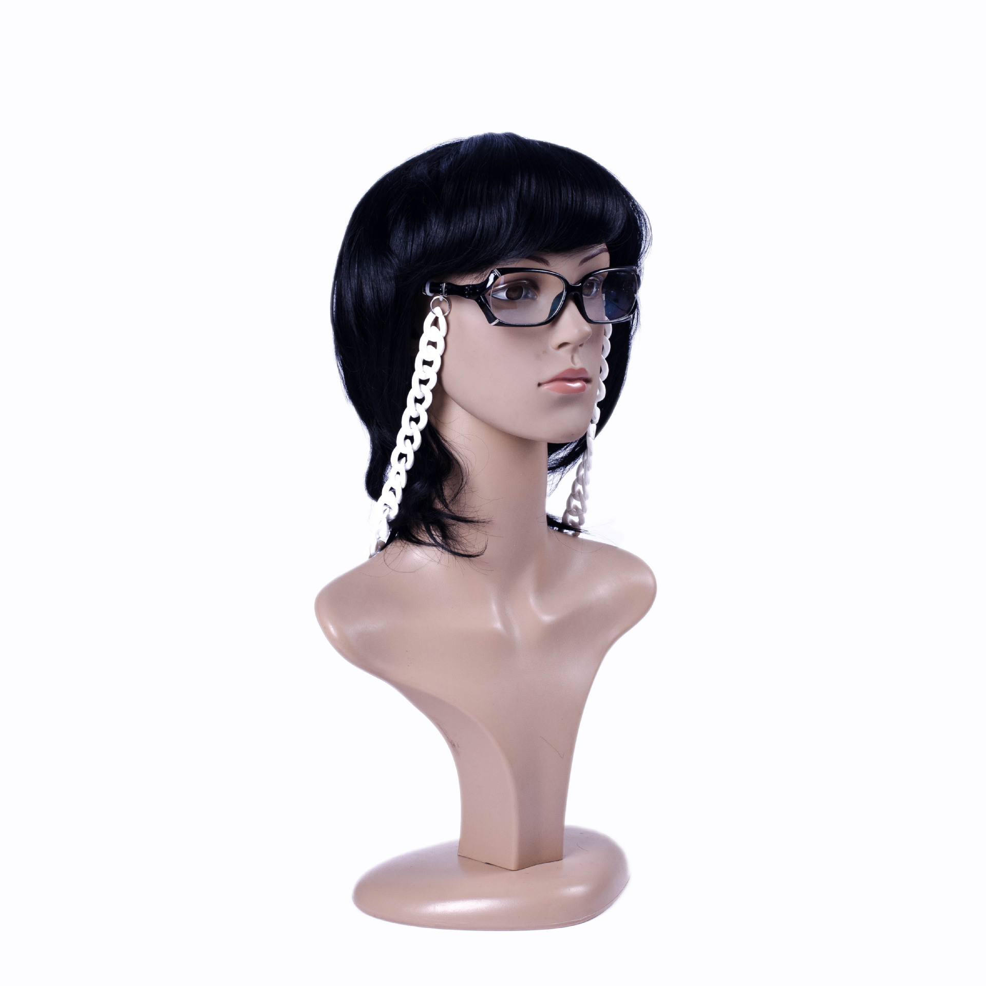 Retro Black White Glasses Chain display picture 5