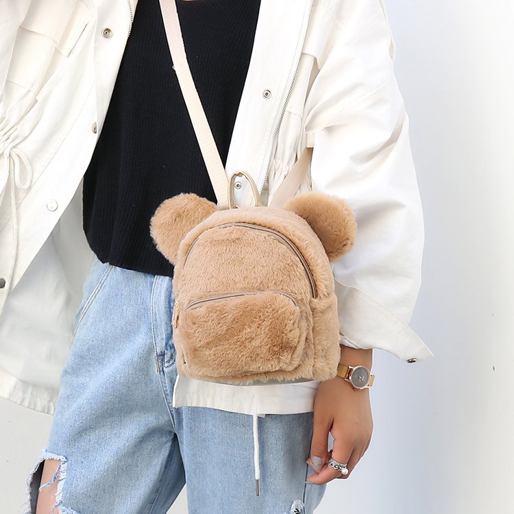 Mochila de felpa con orejas de conejo – Estilo kawaii para estudiantes y chicas jóvenes, modelo 2021