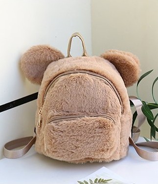 Mochila de felpa con orejas de conejo – Estilo kawaii para estudiantes y chicas jóvenes, modelo 2021