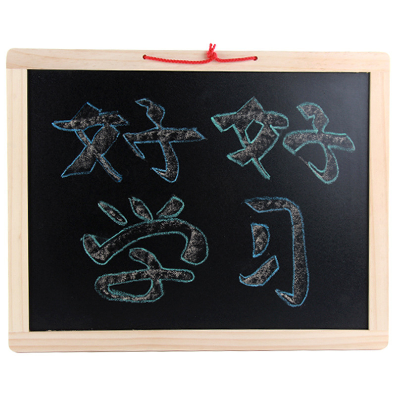 Inteligencia de educación temprana multifuncional de doble cara colgante de madera magnética para niños tablero de dibujo bosquejo tablero de escritura pizarra 3-6 años