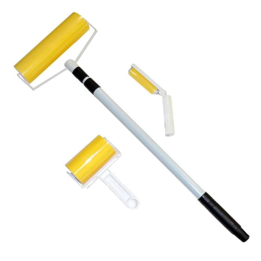 可水洗清洁滚筒衣帽宠物家用伸缩长柄粘尘刷粘毛器除毛刷