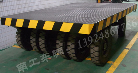 南工供应非标无动力牵引重型全挂平板拖车