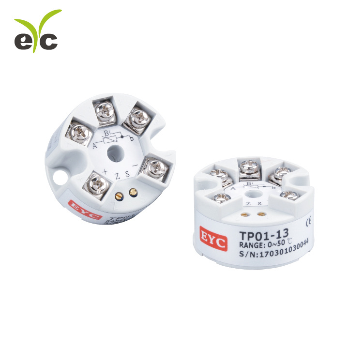 二线式大圆头一体温度变送器模块pt100热电阻4~20mA台湾eYc TP01