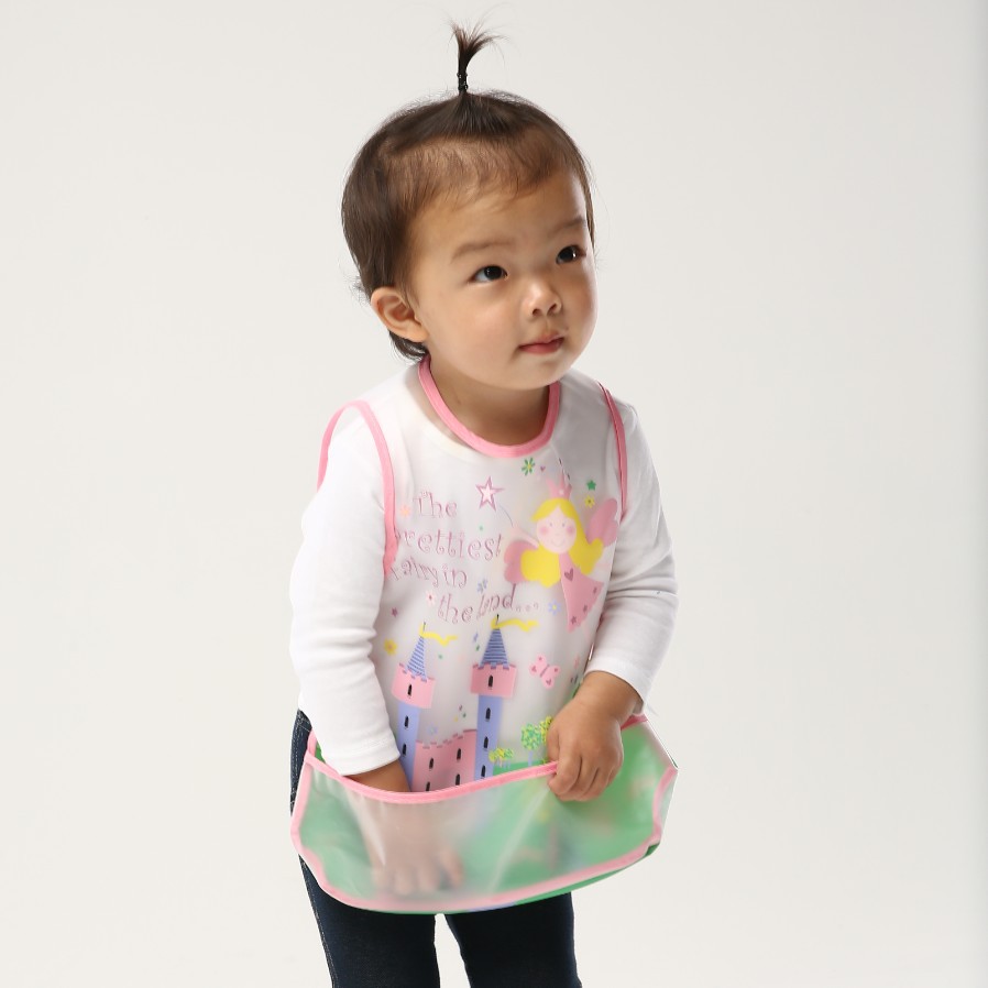 婴幼儿儿童环保透明EVA防水免洗吃饭衣罩衣画画衣围兜围嘴|ms