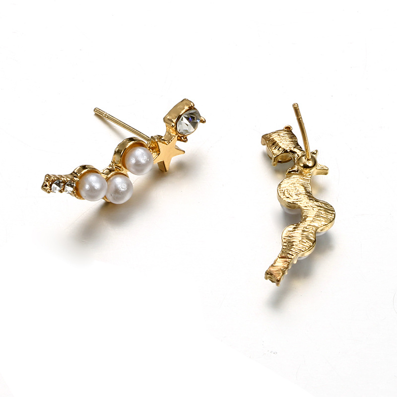 Fashion Pearl Diamond Earrings display picture 3