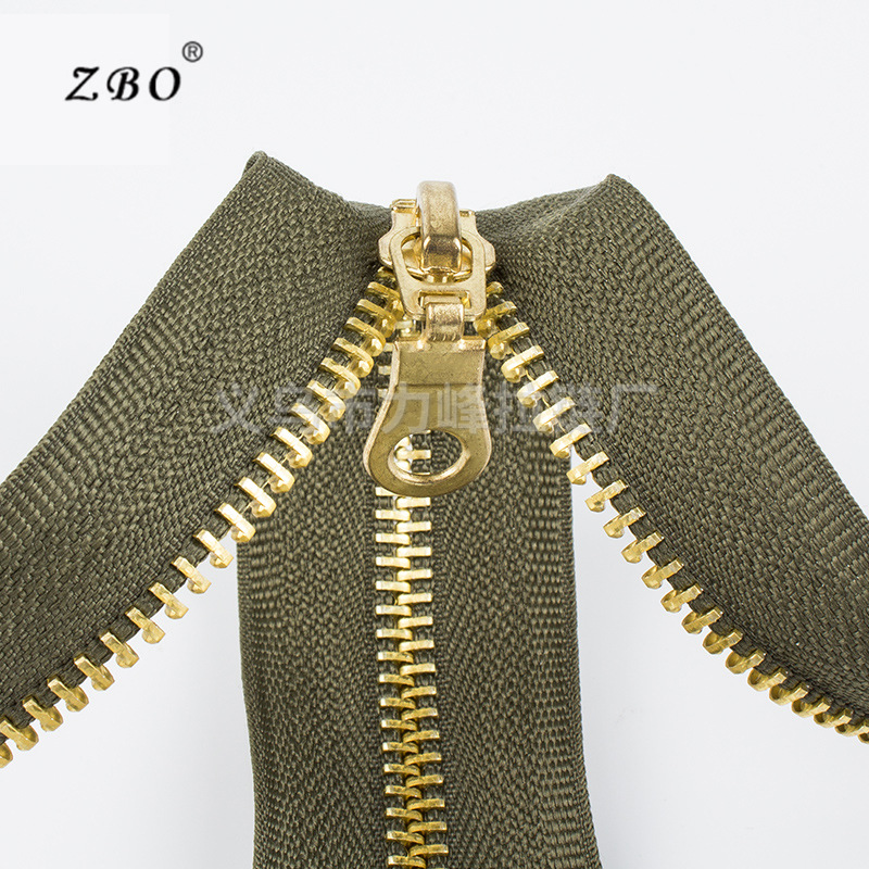 上衣拉链5号开口拉链门襟拉链 夹克衫铜拉链 厂家定做金属拉链