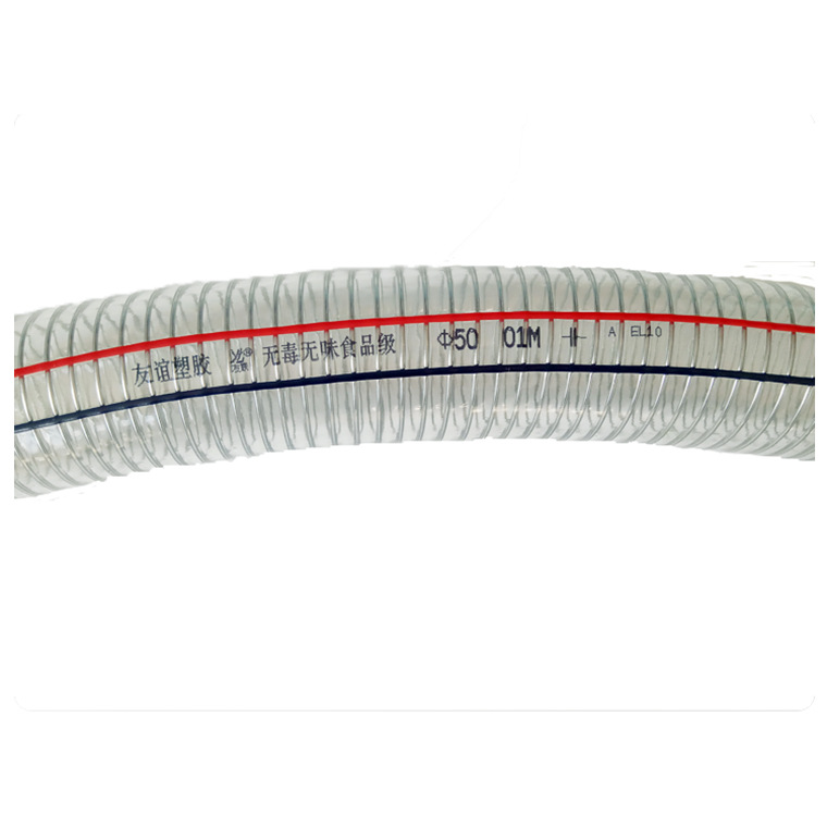 厂家供应钢丝软管 无塑化剂食品级钢丝软管PVC透明钢丝增强软管