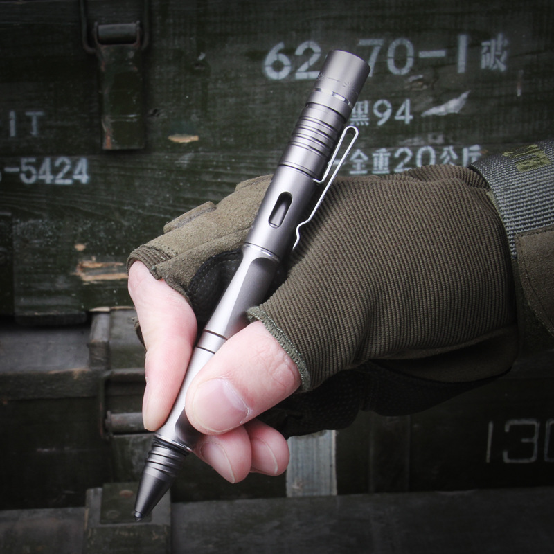 务本TP10USB直充强光手电筒多功能战术笔可写字照明破窗10180防水