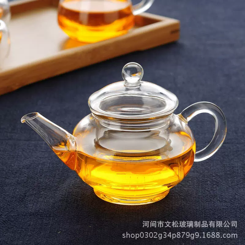泡茶壶带过滤花草家用高硼硅玻璃水壶冲茶器小号功夫红茶茶具耐热