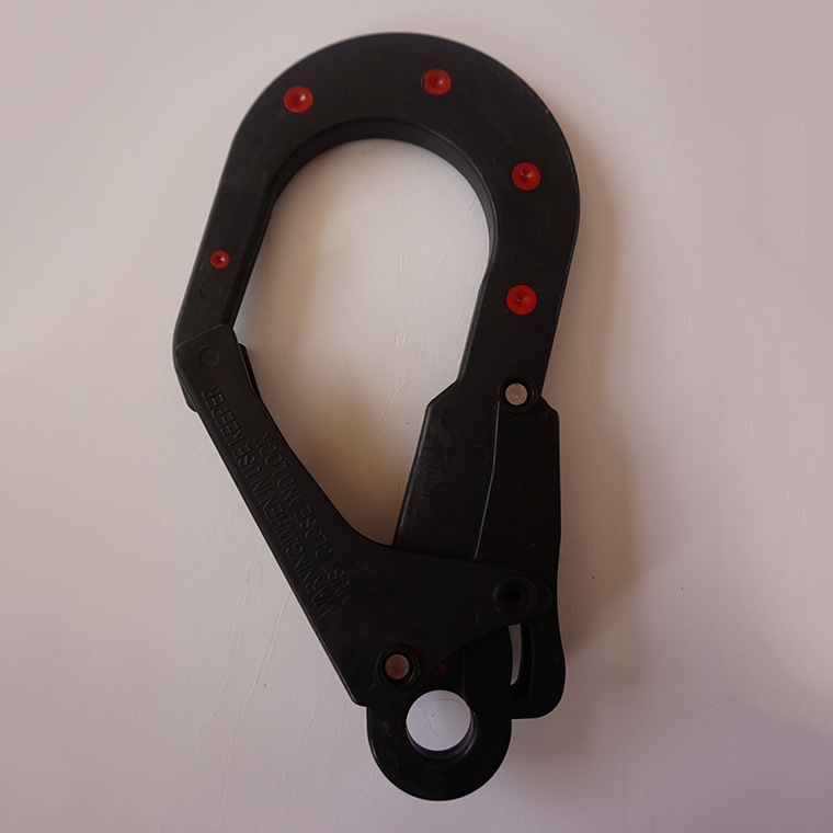 Factory sales rock climbing quick hanging Anti-Flame retardant carabiner fish-type stainless steel life-saving safety hook safety rope accessories