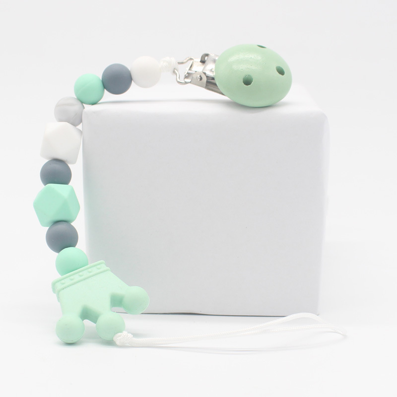 Suministros para bebés chupete Cadena de chupete de silicona para bebés clip Amazon Comercio exterior Venta caliente cadena anti-caída cadena chupete