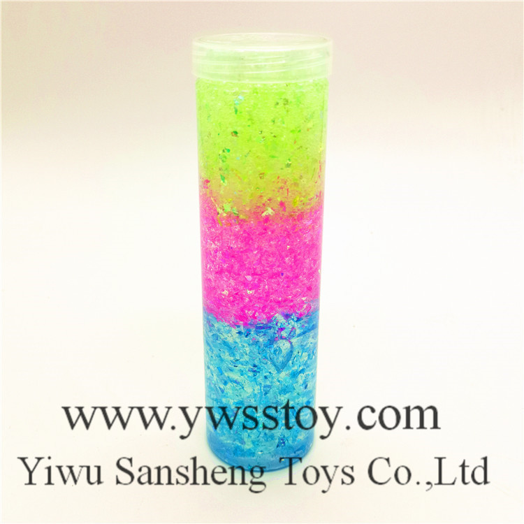 三色长条金箔水晶泥