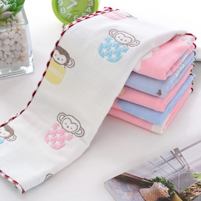 廠家批發純棉六層兒童毛巾柔軟舒適兒童毛巾寶寶毛巾洗澡巾可定制