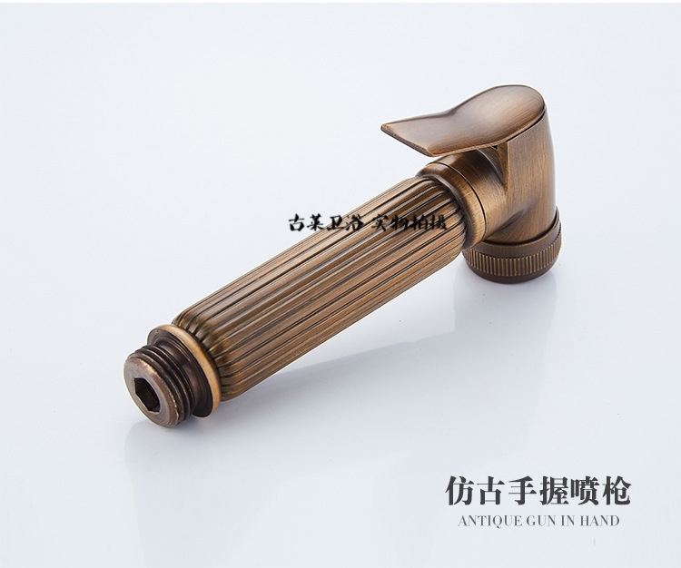 All-copper antique washing machine faucet, extended single-cooling European-style built-in mop sink, 4-minute and 6-minute faucet with spray gun undefined