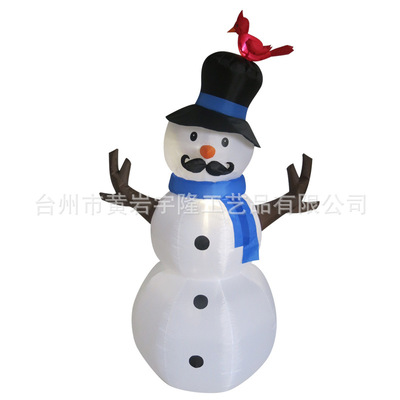 充气圣诞节日气氛户外卡通充气模 圣诞雪人节日摆放充气带灯产品|ms