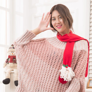 Christmas keep warm decorations for elderly, cute scarf