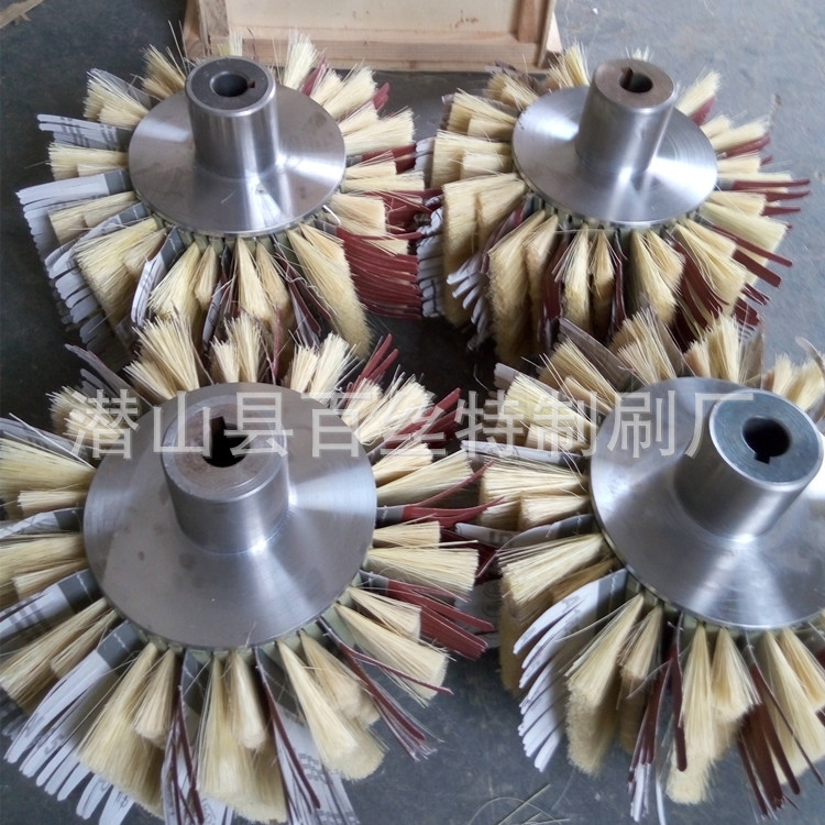 异型砂光刷抛光刷带轴砂光辊抛光打磨定做