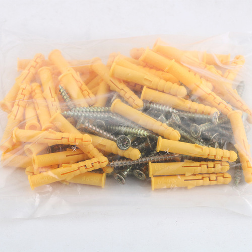 Extended small yellow croaker nylon plastic expansion tube 6 8 10mm expansion bolt screw tube expansion plug rubber granules