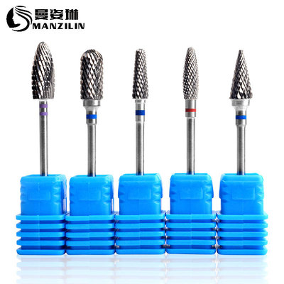 Cross border Specifically for Nail enhancement Tungsten steel Grinding head Blue Label Tungsten steel bit Electric nail Grinding machine parts Armor removal tool