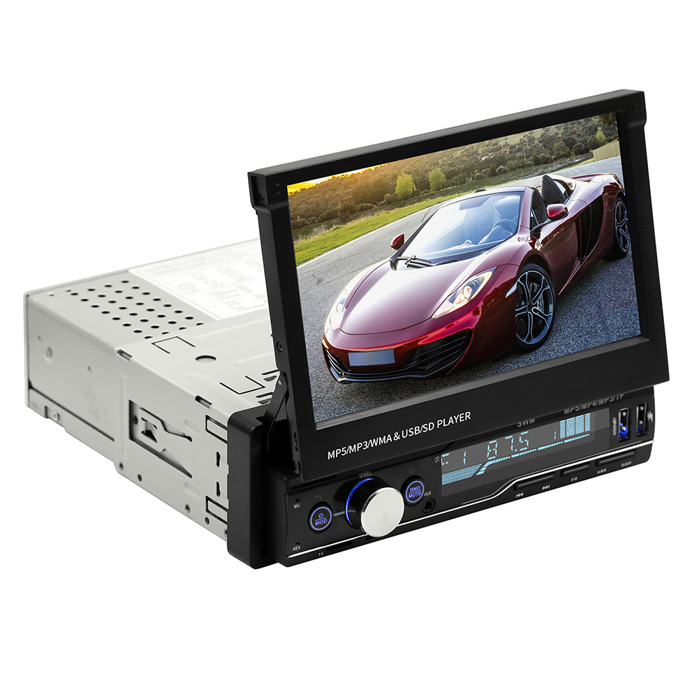 7-inch High-definition Display Car Navigation Multi-function Audio And Video Playback Folding Screen Car Bluetooth MP5 Player