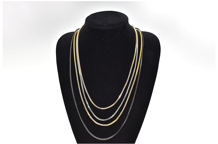 Minimalist Box Chain Necklace For Men And Women Elegant Accessory_voghion.com