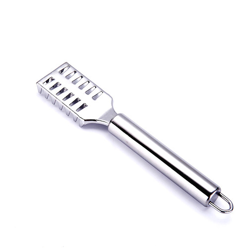 Stainless steel fish scaler, kitchen gadget, two-way serrated scaler, household fish killer and fish scaler wholesale