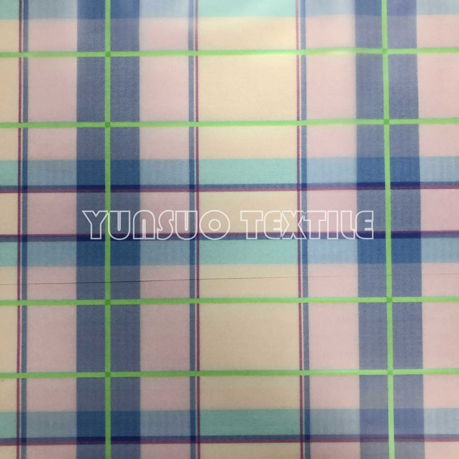 TPU数码印花格子 TPU薄膜雨衣面料 防水雨衣雨伞TPU面料