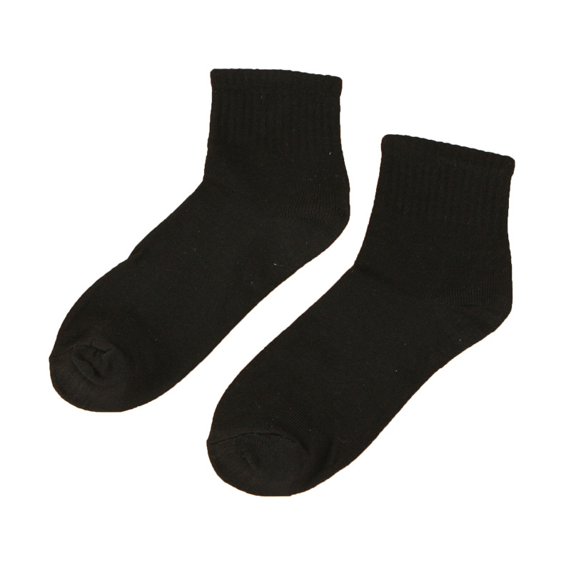Medium tube men's socks solid color socks manufacturers wholesale medium tube men's solid color adult socks sports socks foot bath socks