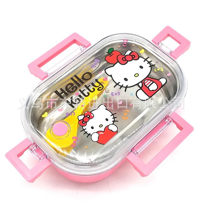 Factory direct sales of 750ml stainless steel lunch boxes, cartoon bento boxes, children and students' food compartments, sealed and anti-overflow lunch boxes detail image 12