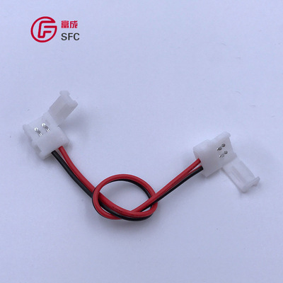 供應 3528單色雙頭卡扣線 3528單色 8mmLED免焊燈帶燈條連接線