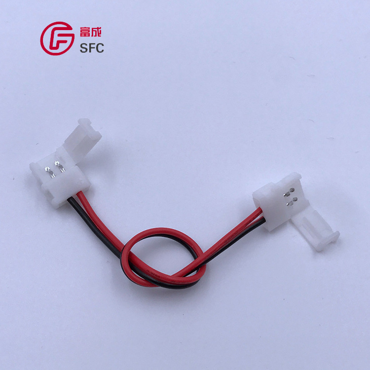 供應 3528單色雙頭卡扣線 3528單色 8mmLED免焊燈帶燈條連接線