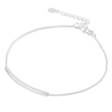 Изогнутая трубка, модный универсальный браслет на ногу, аксессуар, подарок на день рождения, простой и элегантный дизайн, оптовые продажи