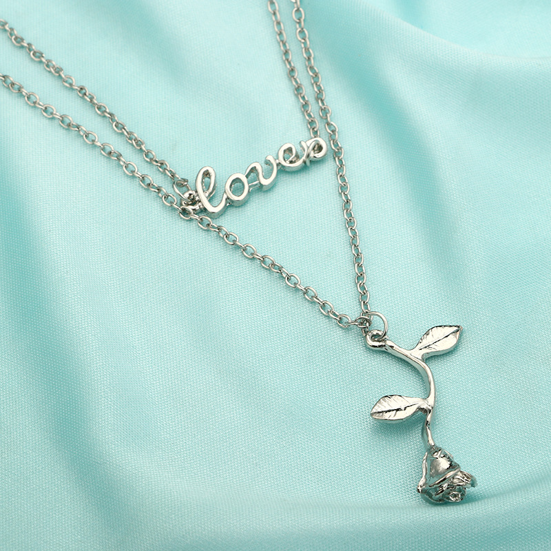 Alloy Fashion Flowers necklace(Golden) NHGY1746-Golden