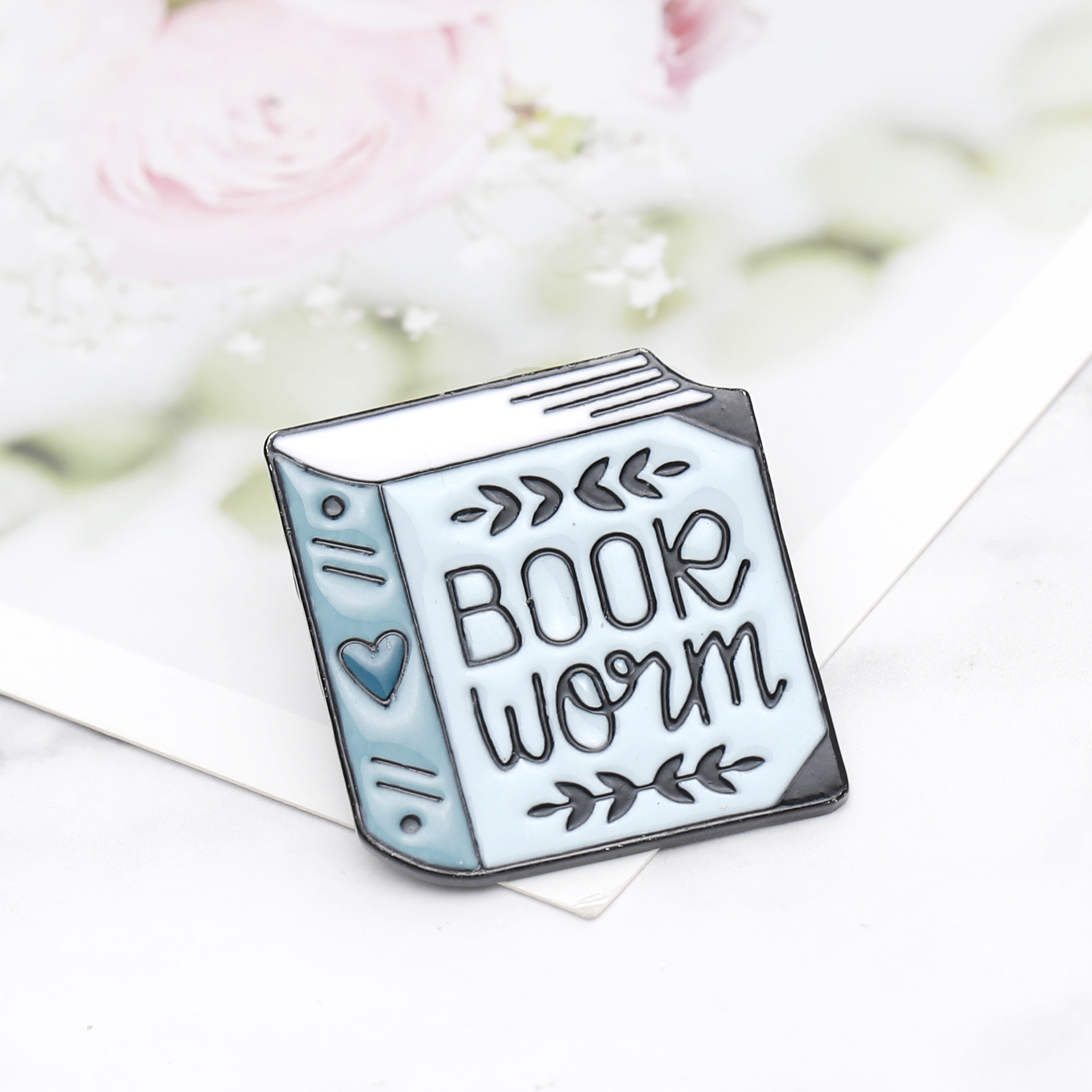 Fashion New Cartoon Heart-shaped Book Badge Brooch Set display picture 8